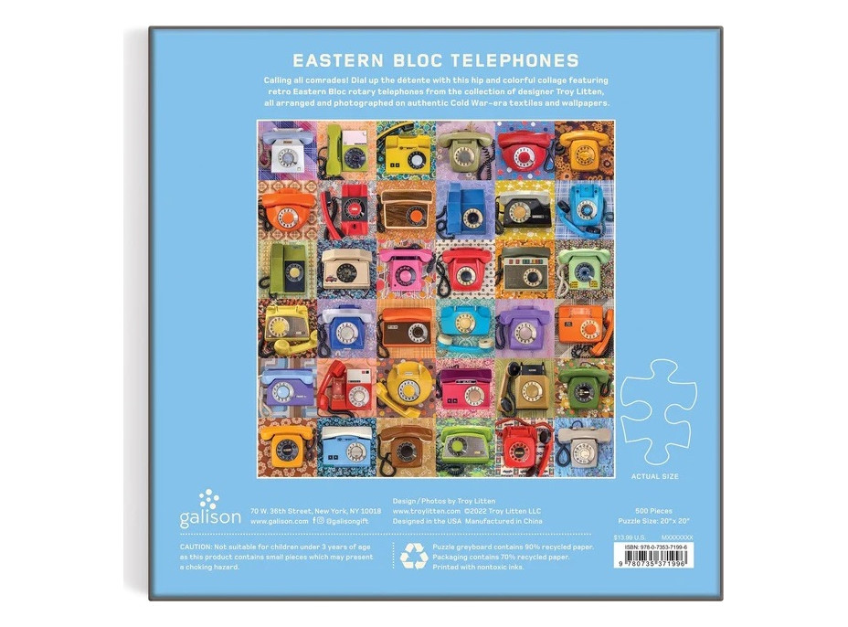 Galison Puzzle Troy Litten Eastern Bloc Telephones 500 dielikov