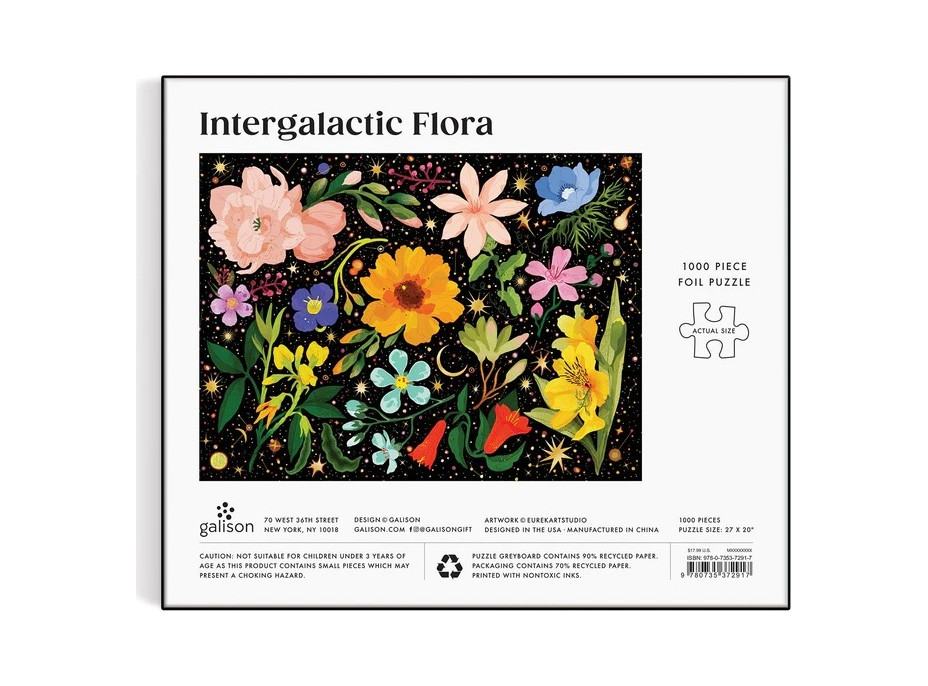 Galison Puzzle Medzigalaktická Flora 1000 dielikov