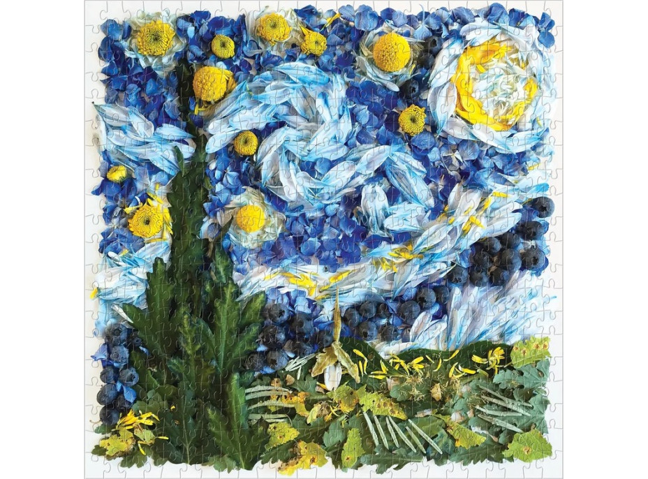 Galison Puzzle Hviezdna noc z okvetných lístkov 500 dielikov