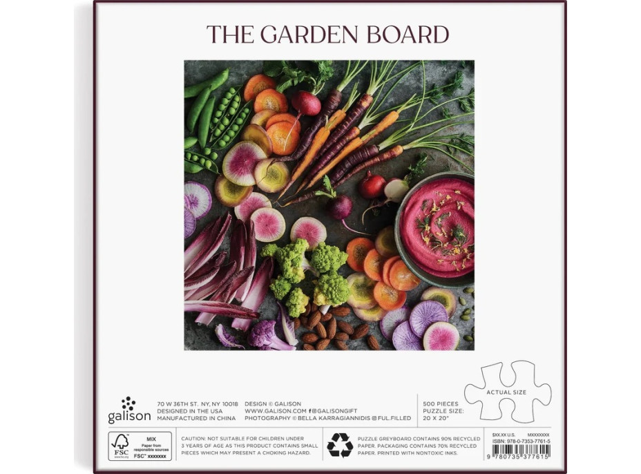 Galison Puzzle The Garden Board 500 dielikov