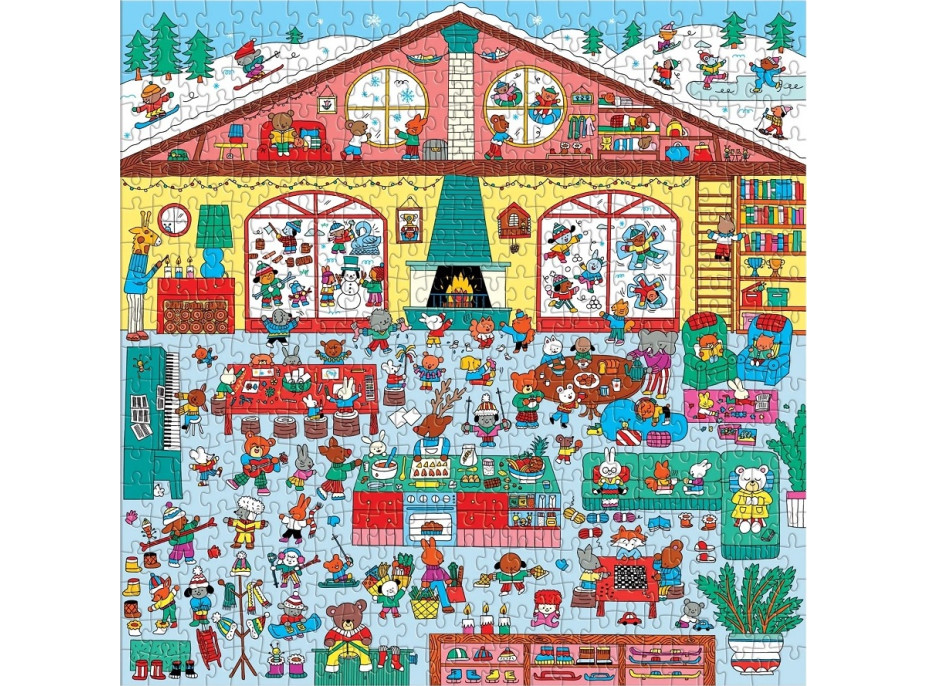 Mudpuppy Puzzle Zimná chata 500 dielikov