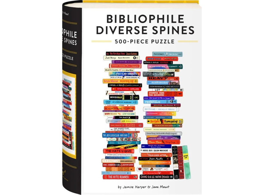 Chronicle Books Puzzle Bibliophile Diverse Spines 500 dielikov