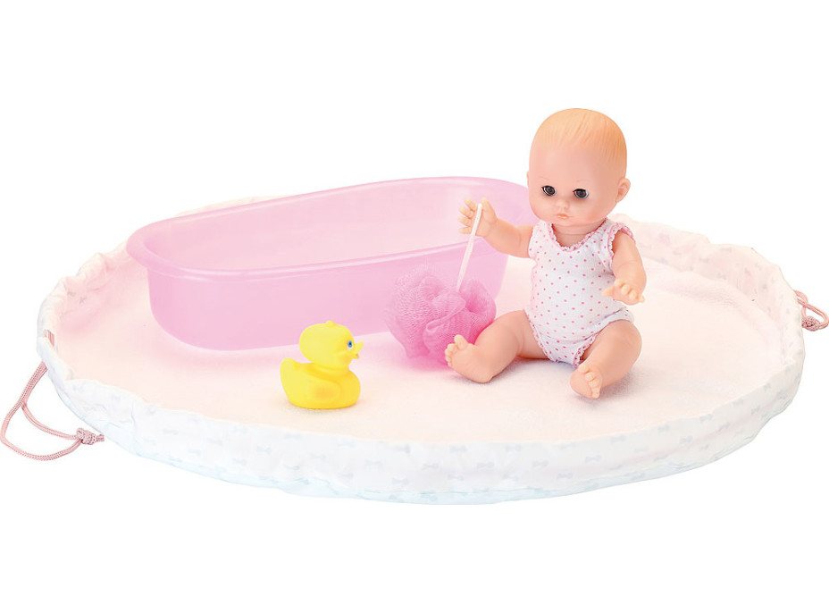 Petitcollin Kúpacia bábika 28 cm s kúpacou výbavičkou Petit Câlin