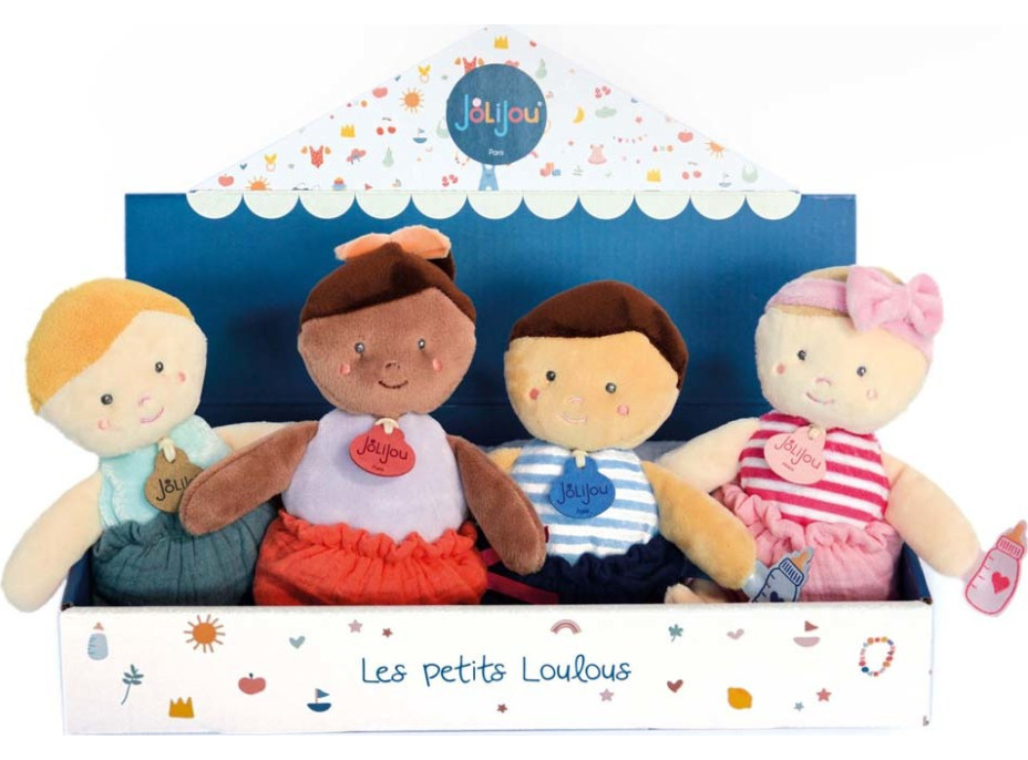 Doudou Jolijou Bábika 18 cm modrá