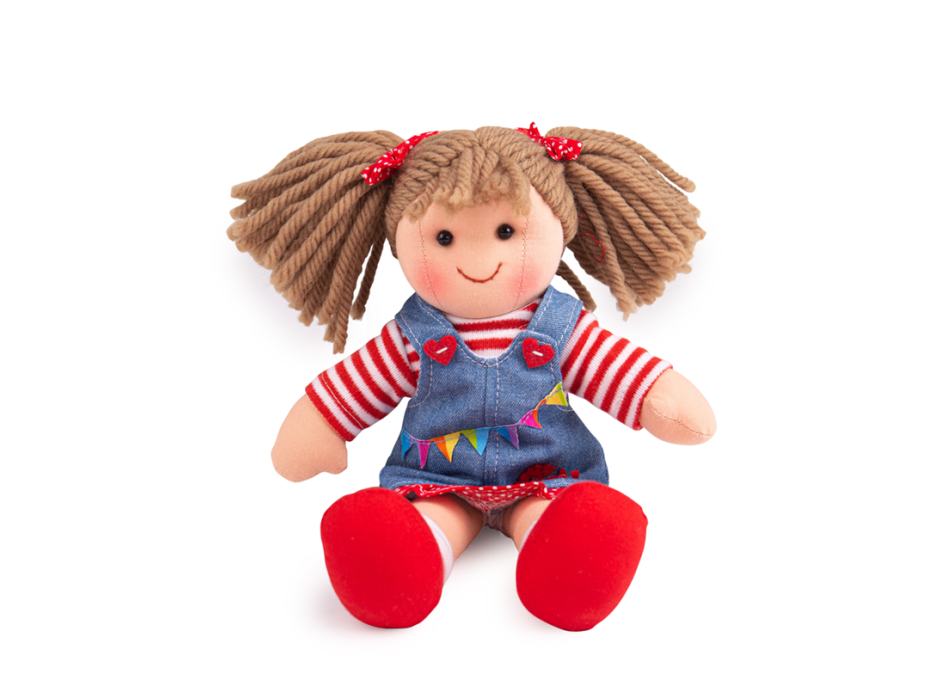 Bigjigs Toys Látková bábika Hattie 28 cm