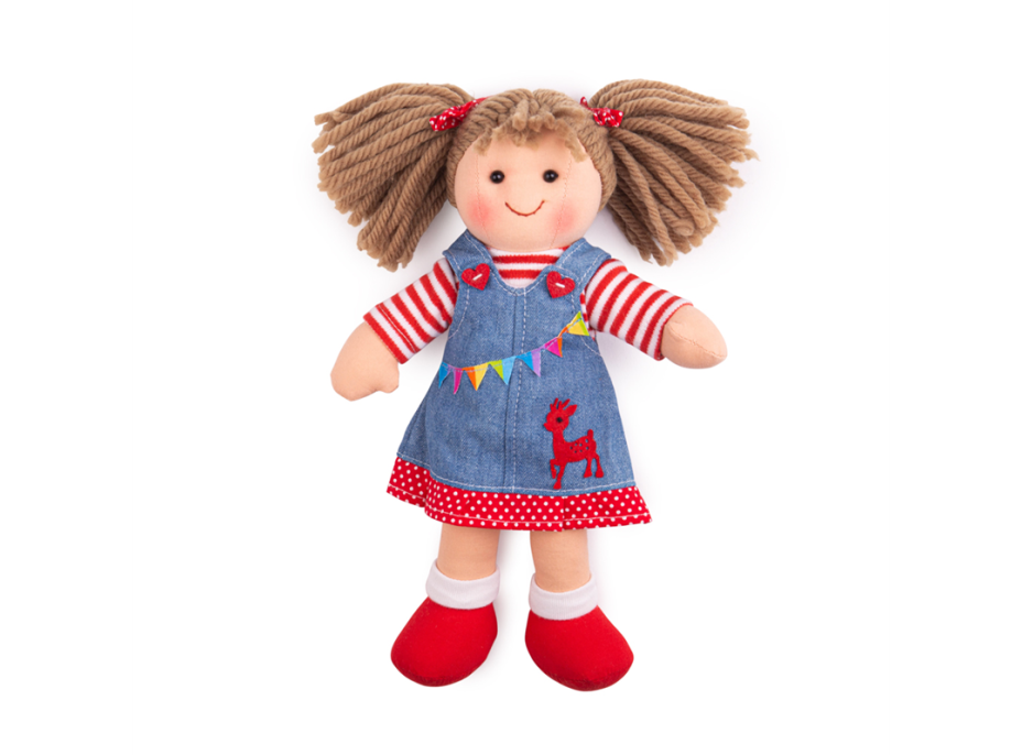 Bigjigs Toys Látková bábika Hattie 28 cm