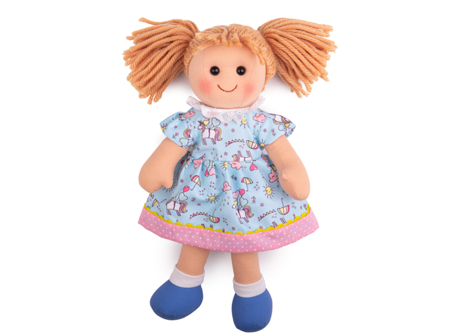 Bigjigs Toys Látková bábika Olivia 34 cm