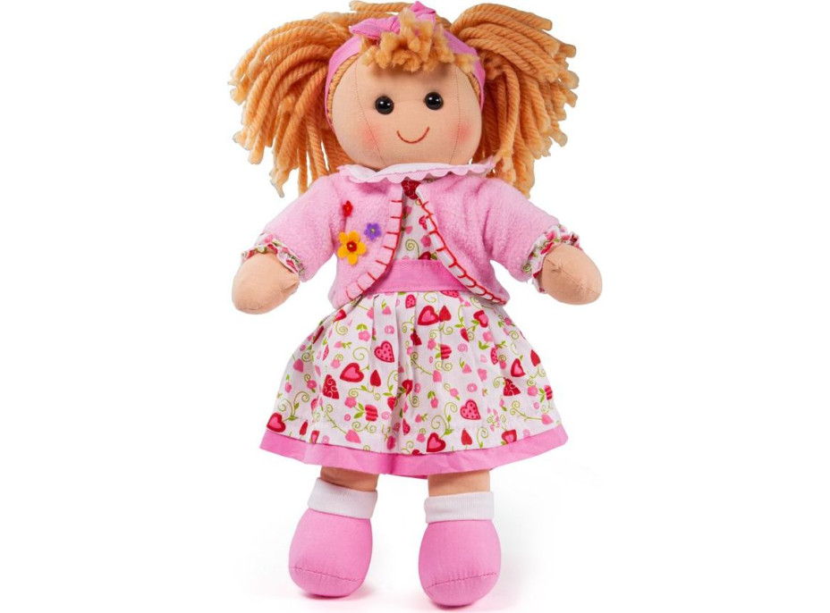 Bigjigs Toys Látková bábika Kelly 34 cm