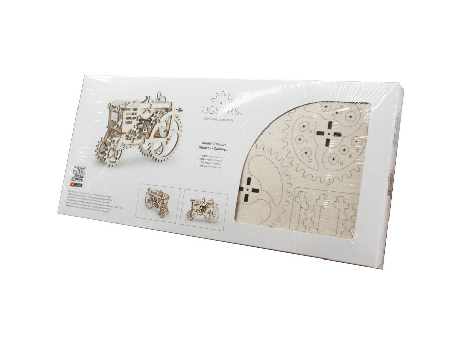 Ugears 3D drevené mechanické puzzle Traktor