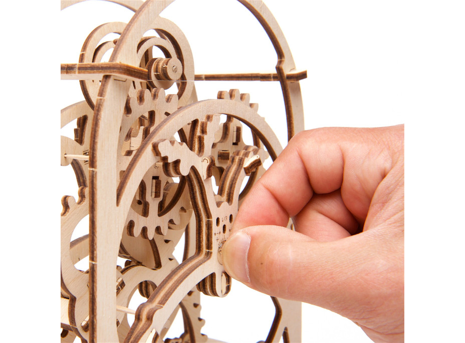 Ugears 3D drevené mechanické puzzle Hodinový strojček