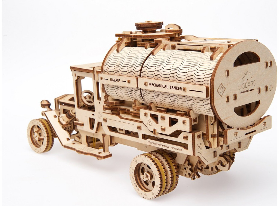 Ugears 3D drevené mechanické puzzle UGM-11 Nákladiak s cisternou