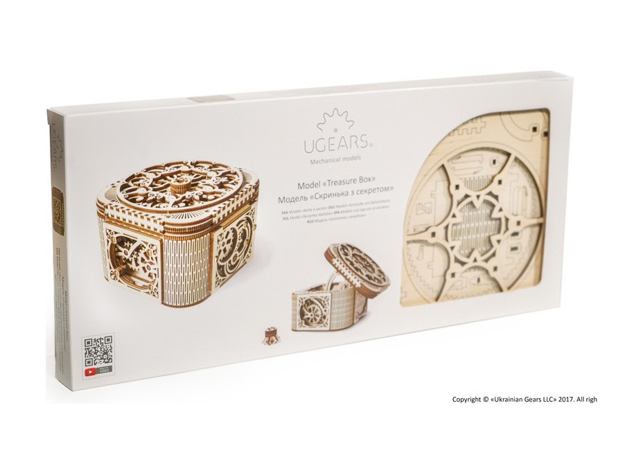 Ugears 3D drevené mechanické puzzle Šperkovnica