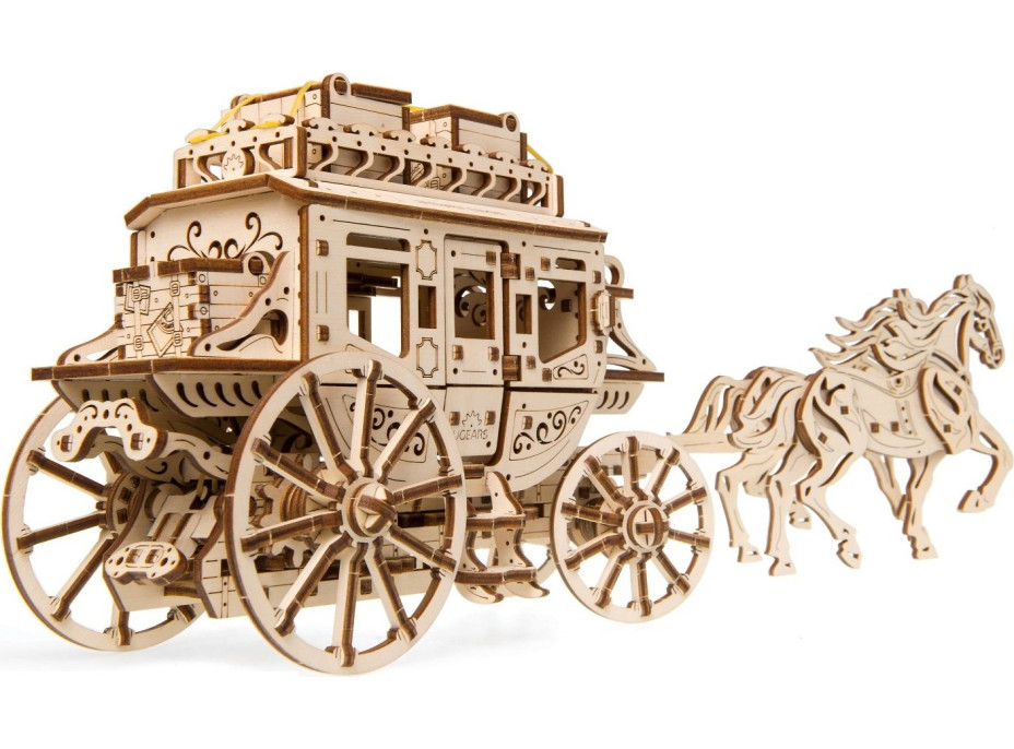 Ugears 3D drevené mechanické puzzle Dostavník