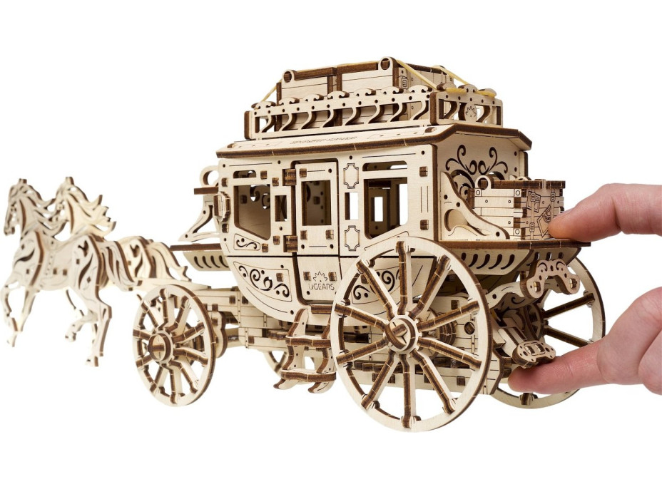 Ugears 3D drevené mechanické puzzle Dostavník