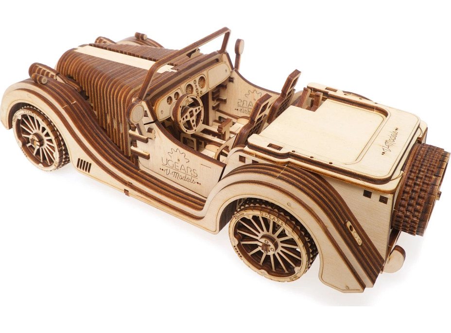 Ugears 3D drevené mechanické puzzle VM-01 Auto (roadster)