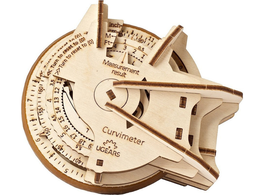 Ugears 3D drevené mechanické puzzle STEM krivkomer (opisometer)