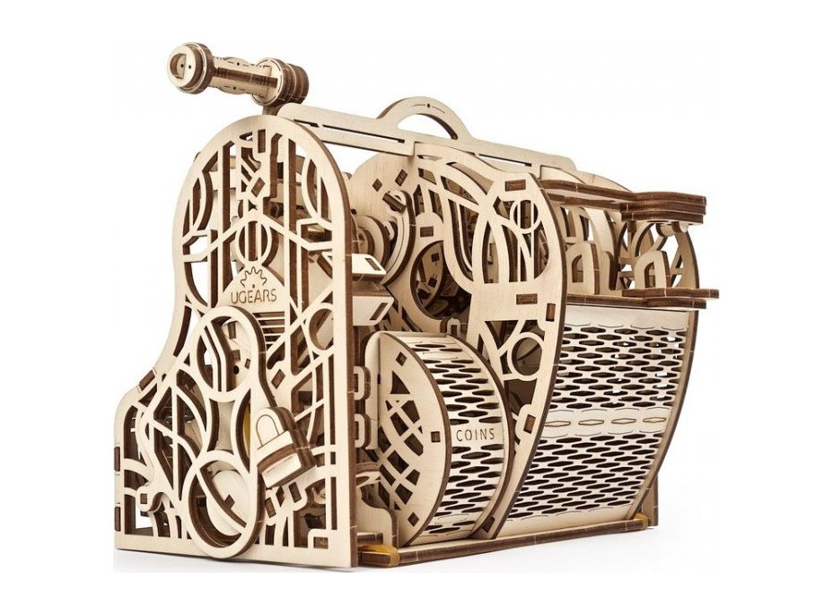 Ugears 3D drevené mechanické puzzle Pokladňa