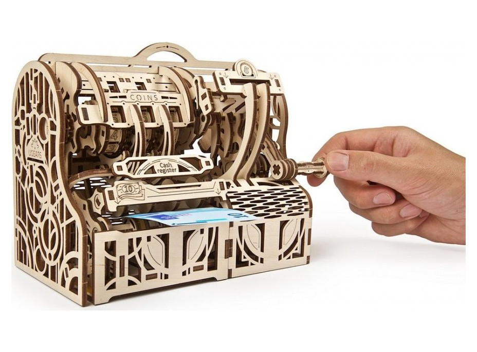 Ugears 3D drevené mechanické puzzle Pokladňa