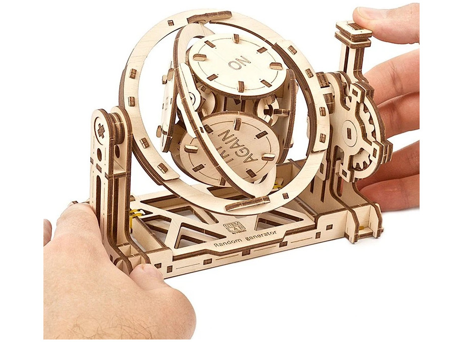 Ugears 3D drevené mechanické puzzle STEM náhodný generátor