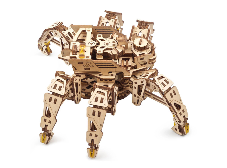 Ugears 3D drevené mechanické puzzle Šestinohý prieskumník (hexapod)