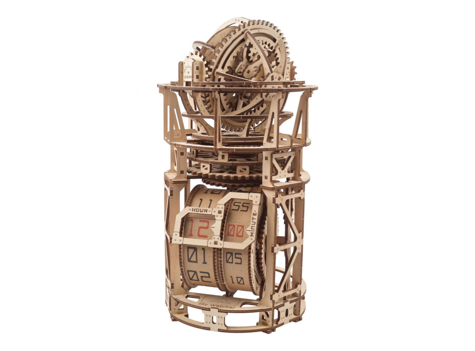 Ugears 3D drevené mechanické puzzle Hodinový strojček s tourbillonom