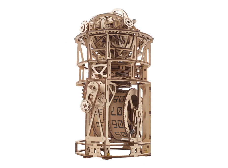 Ugears 3D drevené mechanické puzzle Hodinový strojček s tourbillonom