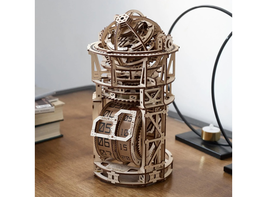 Ugears 3D drevené mechanické puzzle Hodinový strojček s tourbillonom