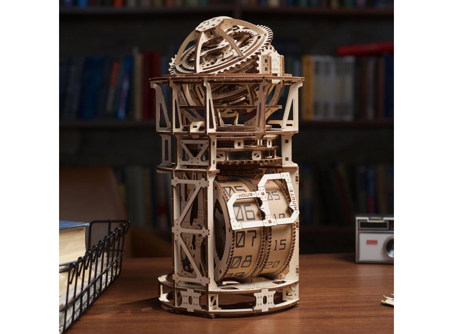 Ugears 3D drevené mechanické puzzle Hodinový strojček s tourbillonom