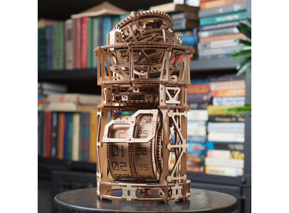 Ugears 3D drevené mechanické puzzle Hodinový strojček s tourbillonom