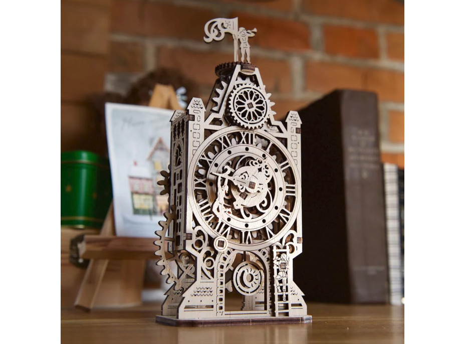 Ugears 3D drevené mechanické puzzle Hodinová veža