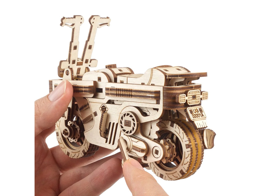 Ugears 3D drevené mechanické puzzle Skladací skúter