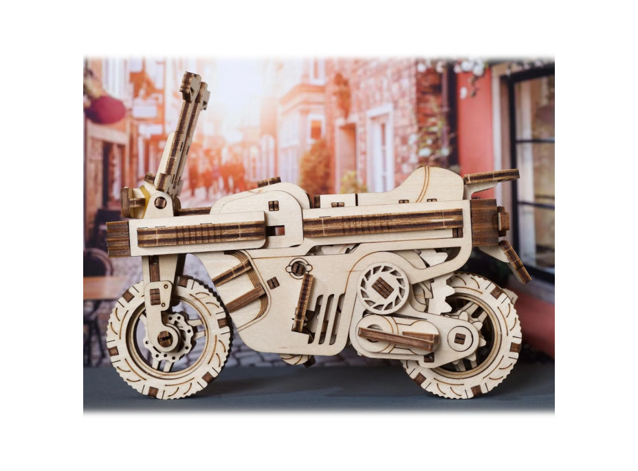 Ugears 3D drevené mechanické puzzle Skladací skúter