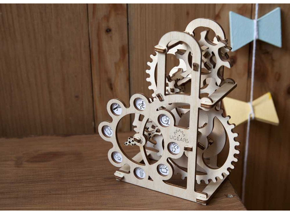 Ugears 3D drevené mechanické puzzle Dynamometer