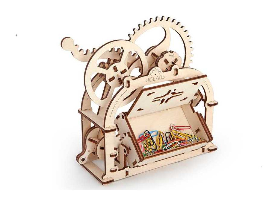 Ugears 3D drevené mechanické puzzle Box na vizitky