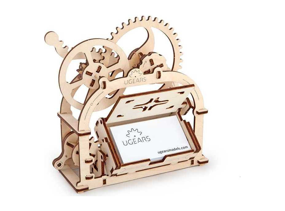 Ugears 3D drevené mechanické puzzle Box na vizitky