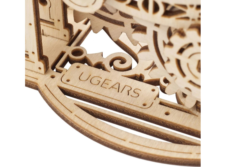 Ugears 3D drevené mechanické puzzle Dekoračný budík