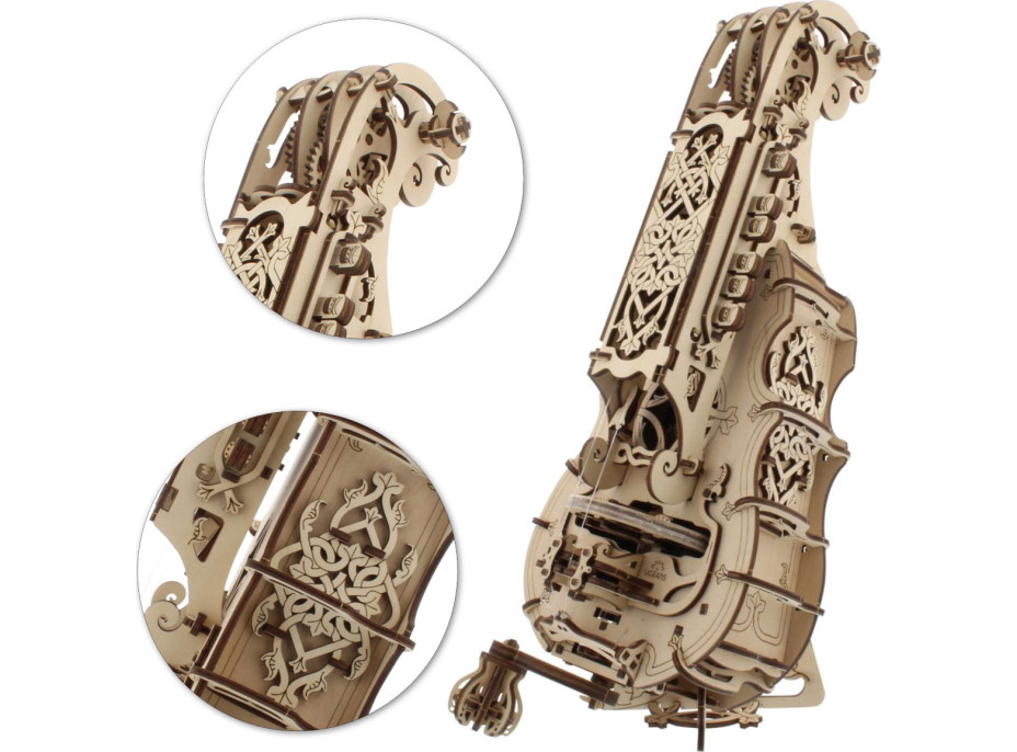 Ugears 3D drevené mechanické puzzle Ninera (Hurdy-Gurdy)