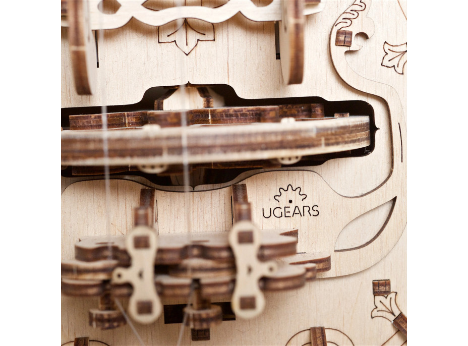 Ugears 3D drevené mechanické puzzle Ninera (Hurdy-Gurdy)