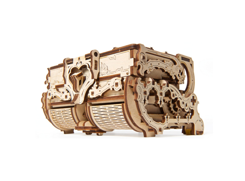 Ugears 3D drevené mechanické puzzle Starožitná šperkovnica