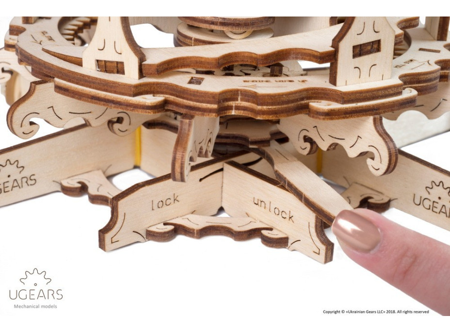 Ugears 3D drevené mechanické puzzle Veterný mlyn