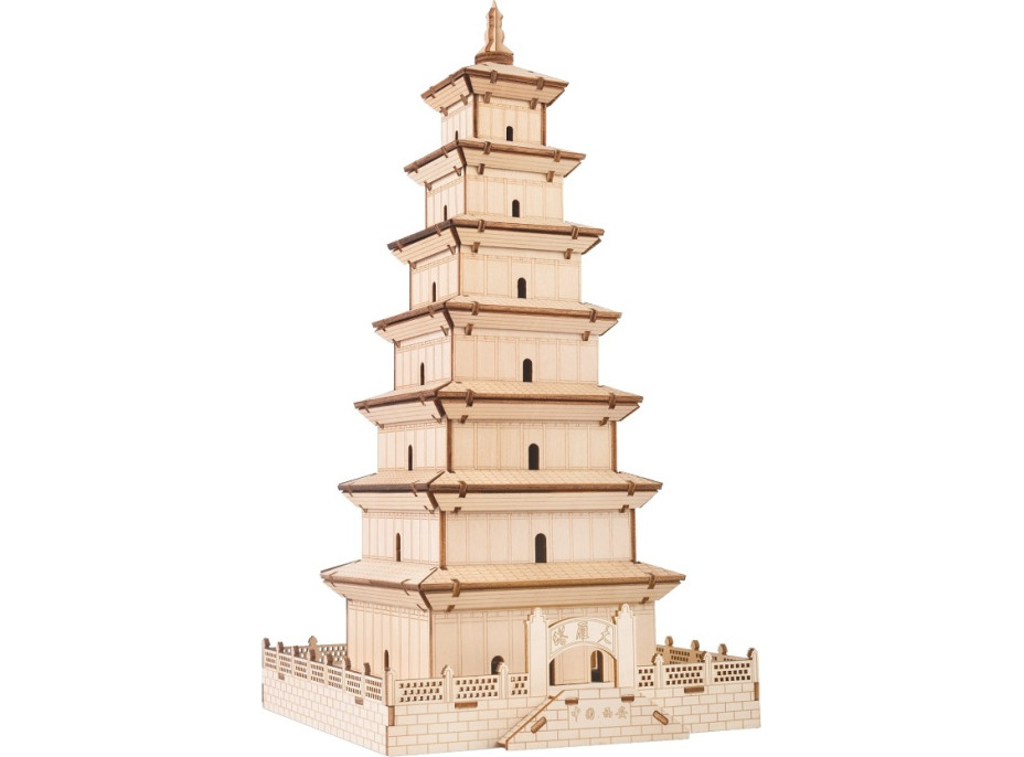 Woodcraft Drevené 3D puzzle Veľká pagoda divokej husi