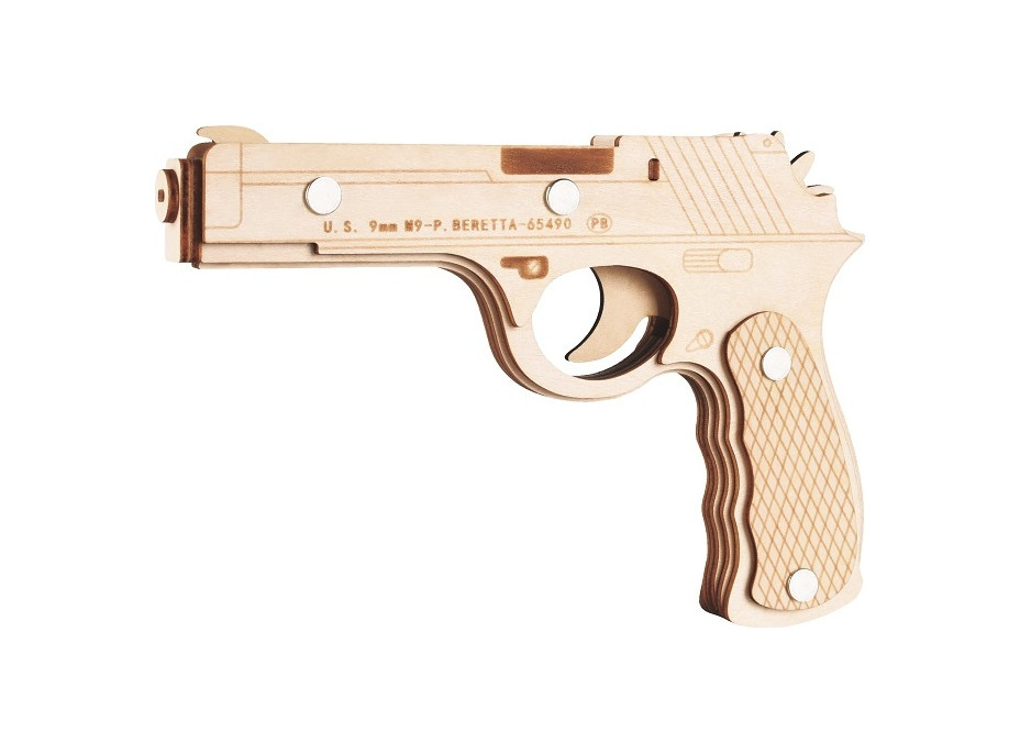 Woodcraft Drevené 3D puzzle Beretta M9