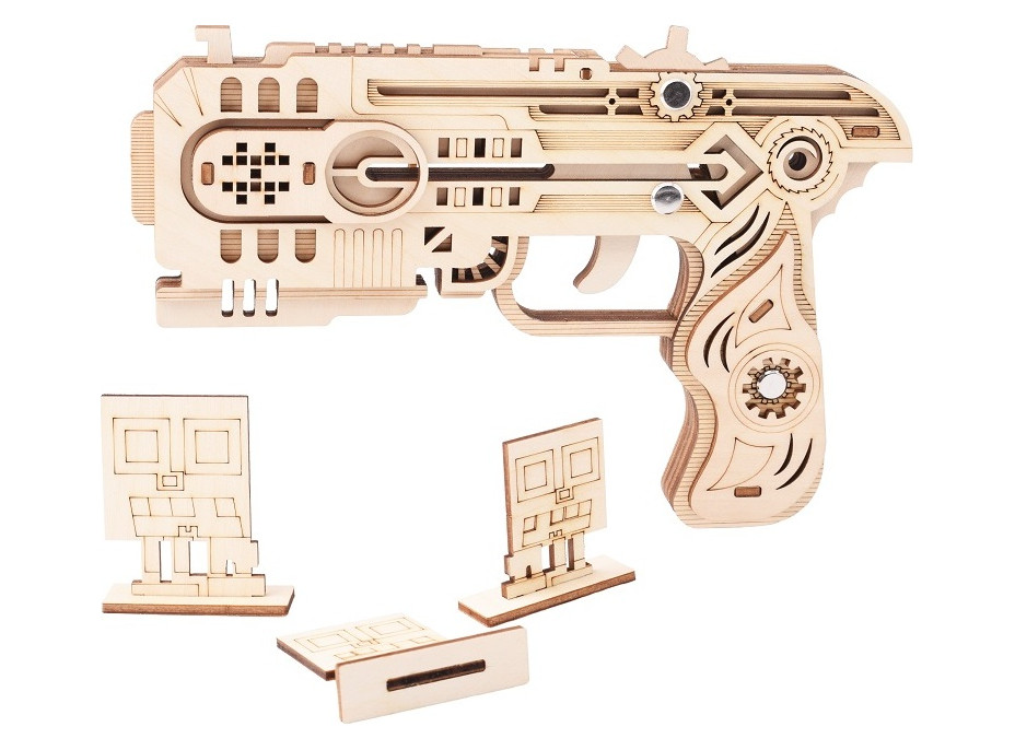 Woodcraft Drevené 3D puzzle Zbraň na gumičky Dragon Chaser