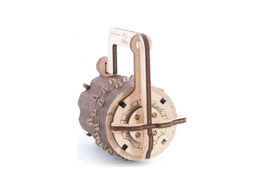 Ugears 3D drevené mechanické puzzle Zámok