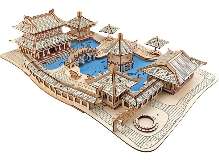 Woodcraft Drevené 3D puzzle Záhrady Suzhou