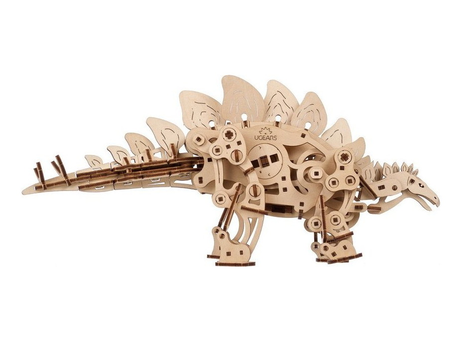 Ugears 3D drevené mechanické puzzle Stegosaurus