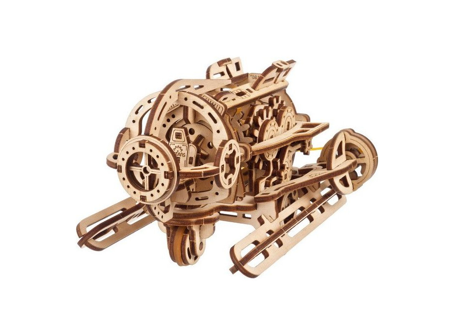 Ugears 3D drevené mechanické puzzle Steampunková ponorka