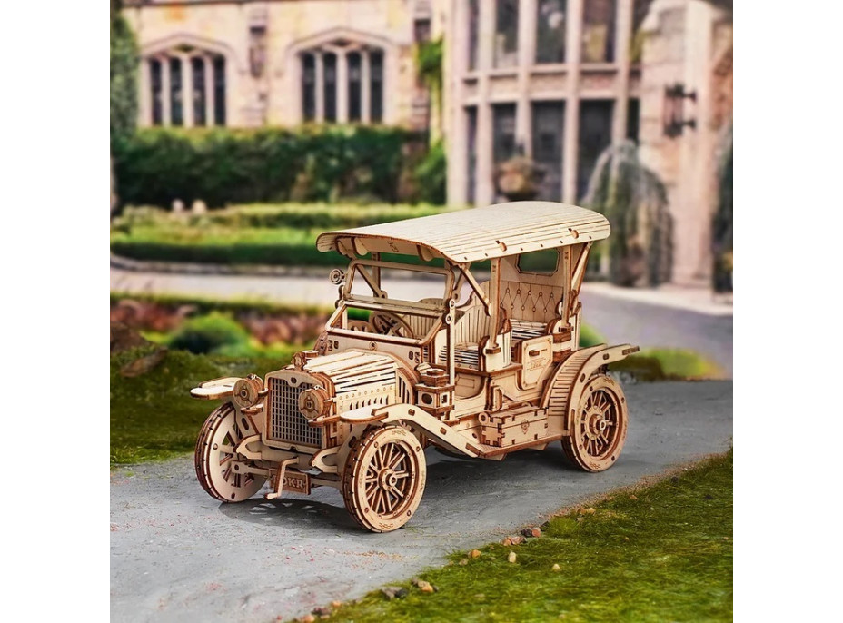 RoboTime Drevené 3D puzzle Historické auto - Vintage car