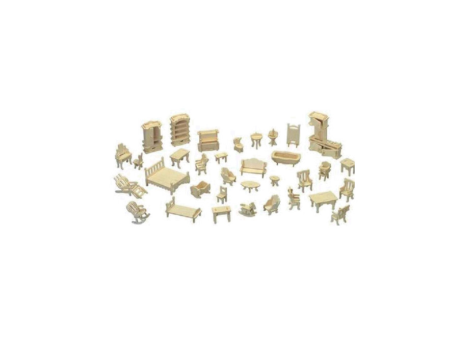 Woodcraft Drevené 3D puzzle nábytok set