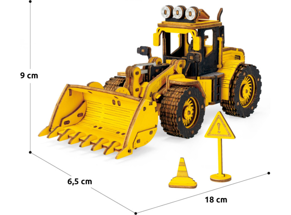 RoboTime drevené 3D puzzle Nakladač